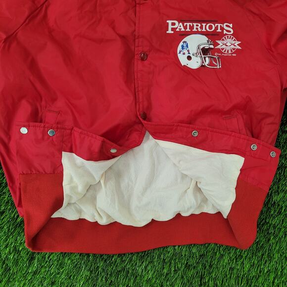 Vintage 80s New-England Patriots Jacket Medium 23x23 Bomber - Picture 11 of 14